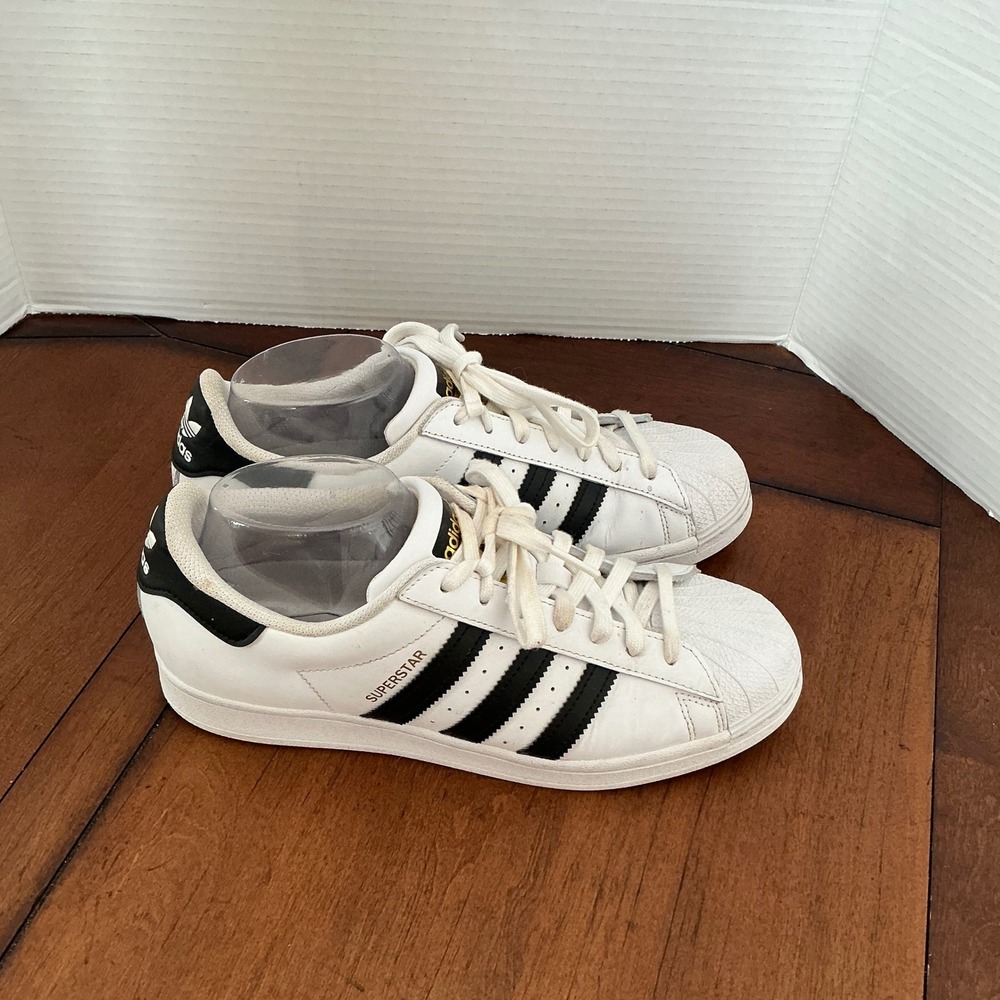 Adidas Superstar Cloud White Core Black Shell Toe Sneakers EG4958 Womens 7.5 - Picture 3 of 8